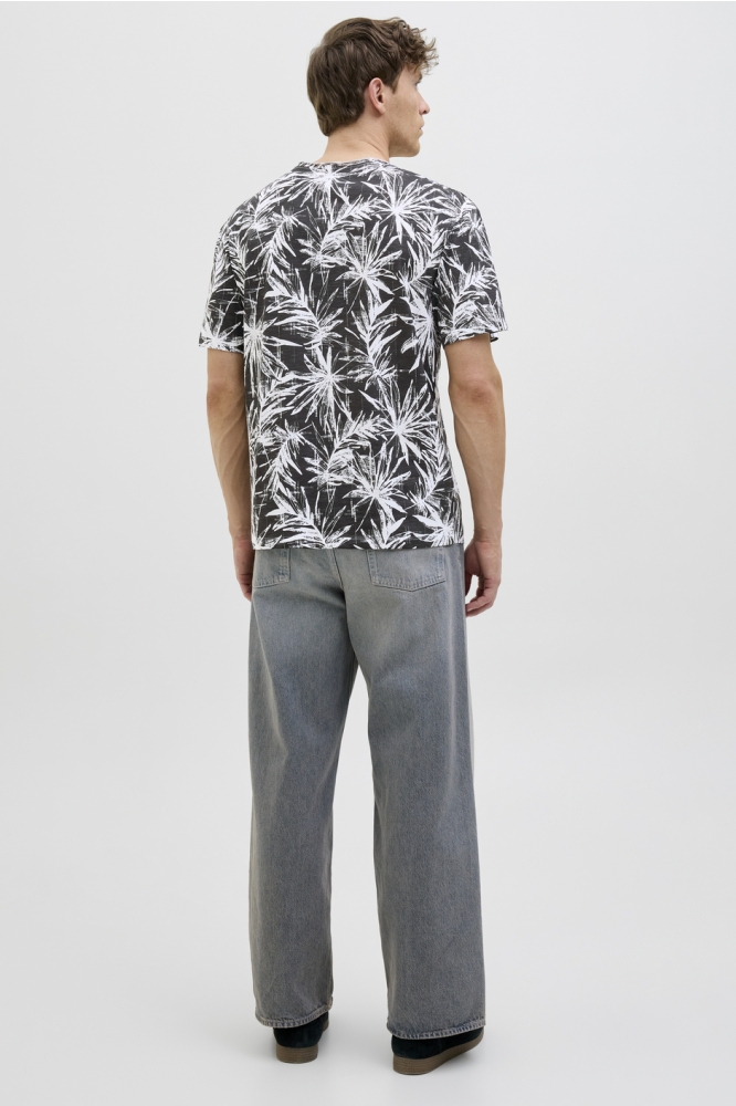 JJEBRYAN AOP TEE S/S O-NECK NOOS 12268126 Black